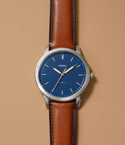 FOSSIL - The Minimalist Slim Three-Hand Light Brown Leather Watch - FS5304