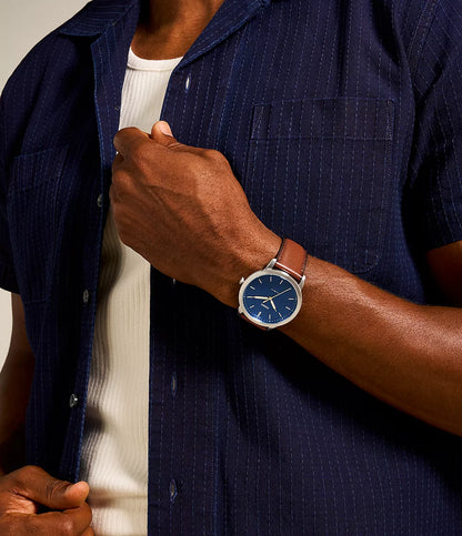 FOSSIL - The Minimalist Slim Three-Hand Light Brown Leather Watch - FS5304