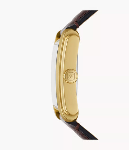 FOSSIL Carraway Three-Hand Brown Croco Leather Watch - FS6011