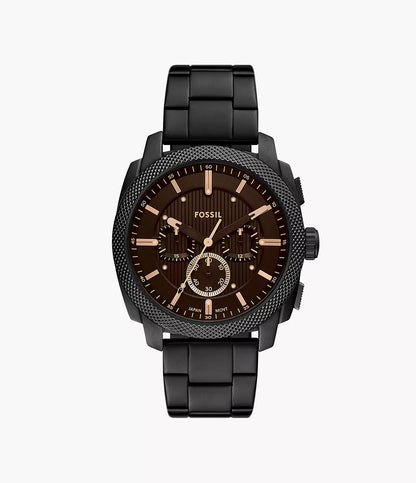FOSSIL Machine Chronograph Black Stainless Steel Watch - FS6097