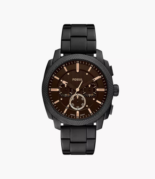 FOSSIL Machine Chronograph Black Stainless Steel Watch - FS6097