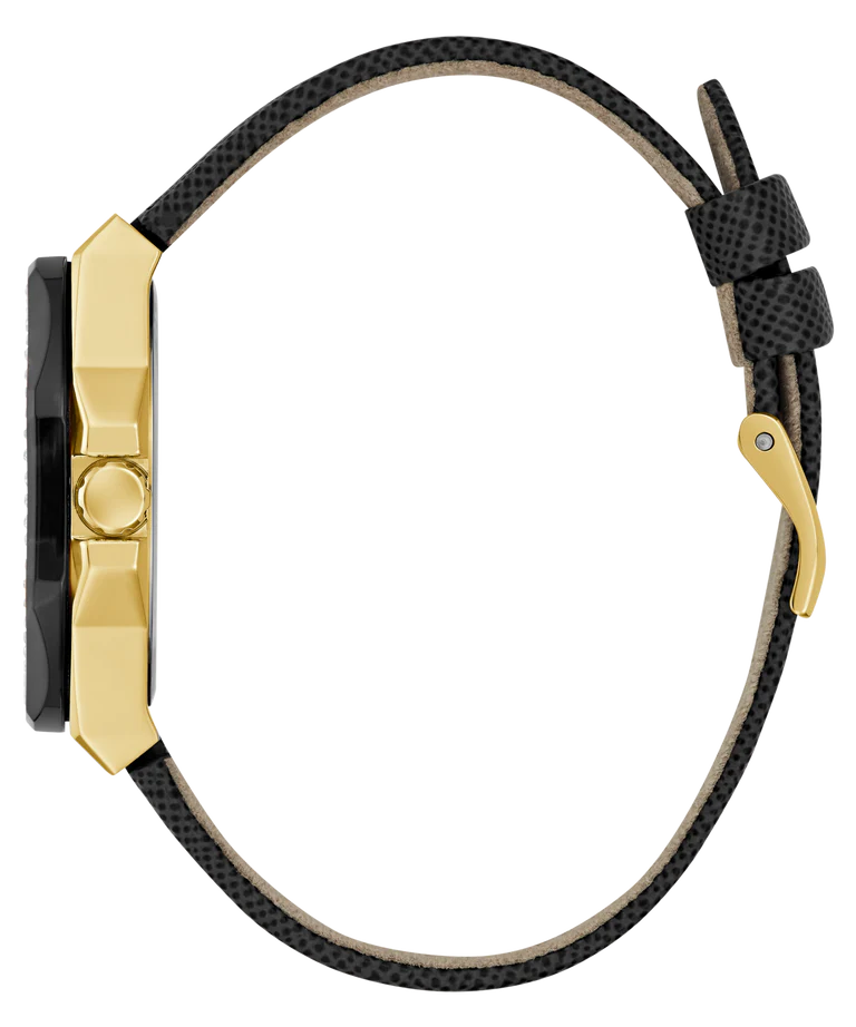 GUESS Ladies Black Gold Tone Multi-function Watch - GW0753L4