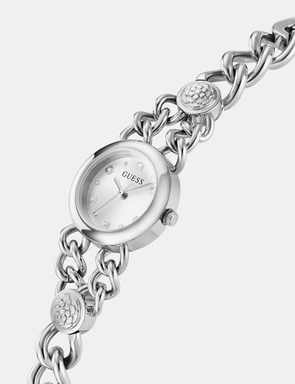 GUESS - Ladies Silver Tone Analog Watch- GW0758L1