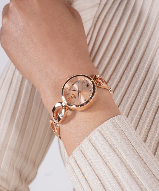 GUESS Ladies Rose Gold Tone Analog Watch - GW0759L3