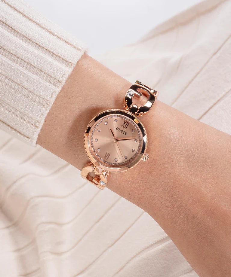 GUESS Ladies Rose Gold Tone Analog Watch - GW0759L3