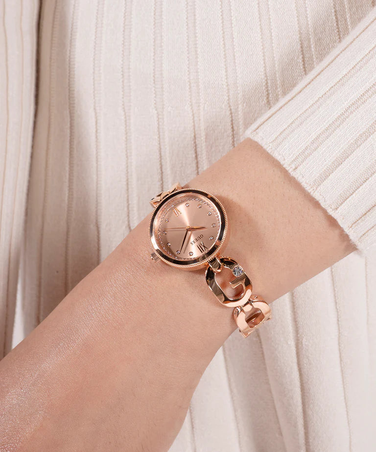 GUESS Ladies Rose Gold Tone Analog Watch - GW0759L3