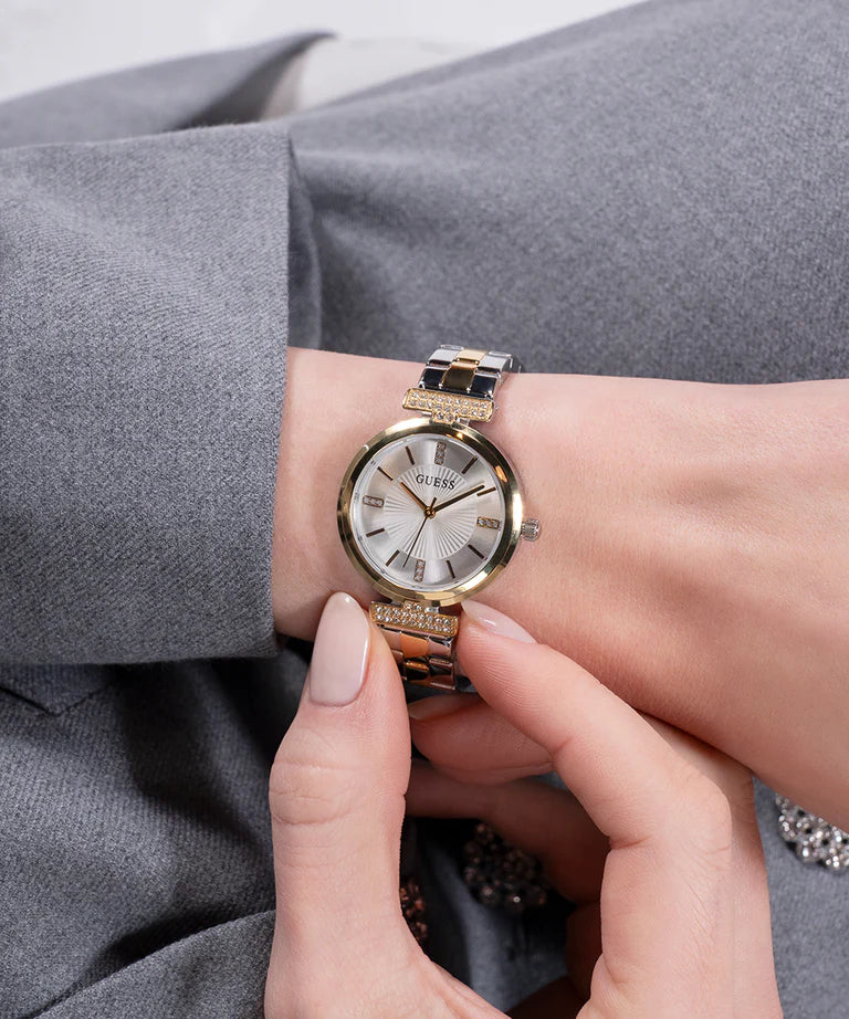 GUESS Ladies 2-Tone Gold Tone Analog Watch - GW0762L5