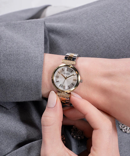 GUESS Ladies 2-Tone Gold Tone Analog Watch - GW0762L5
