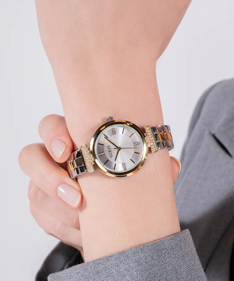 GUESS Ladies 2-Tone Gold Tone Analog Watch - GW0762L5