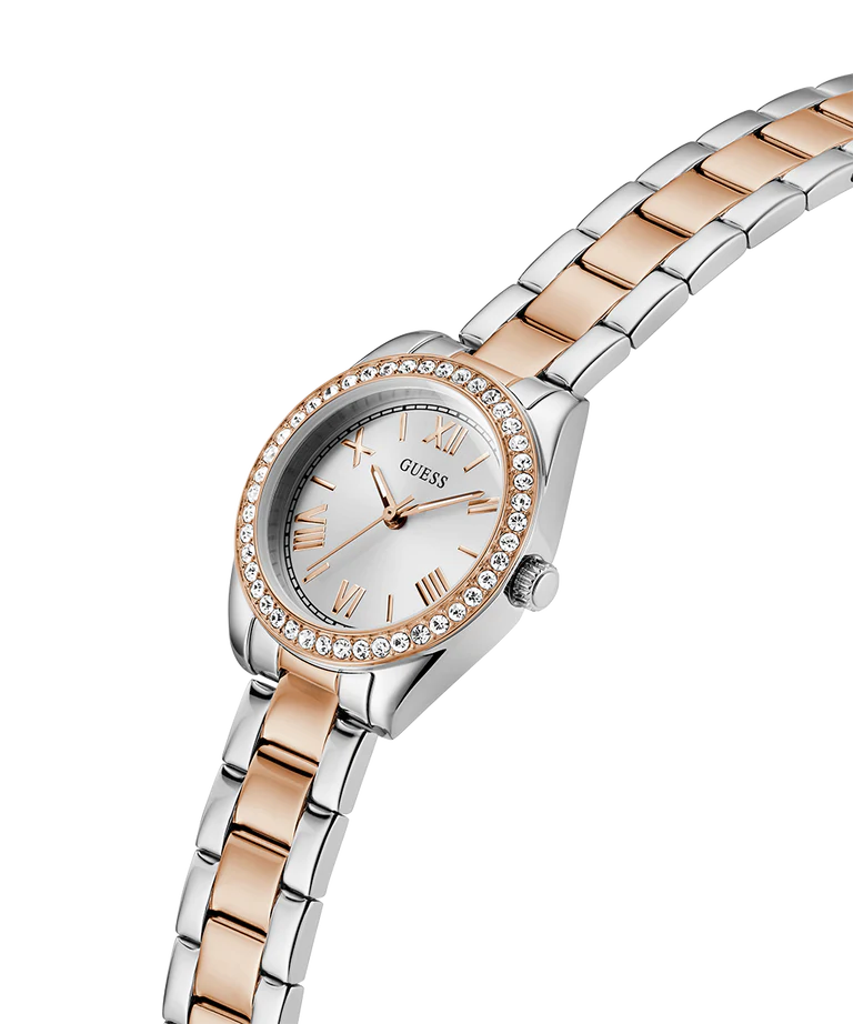 GUESS Mini Luna Ladies 2-Tone Analog Watch - GW0841L3