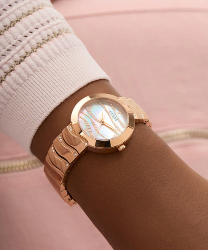 GUESS Ladies Rose Gold Tone Analog Watch - GW0871L3