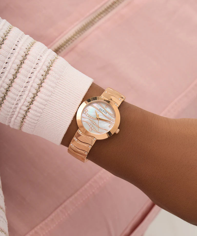GUESS Ladies Rose Gold Tone Analog Watch - GW0871L3