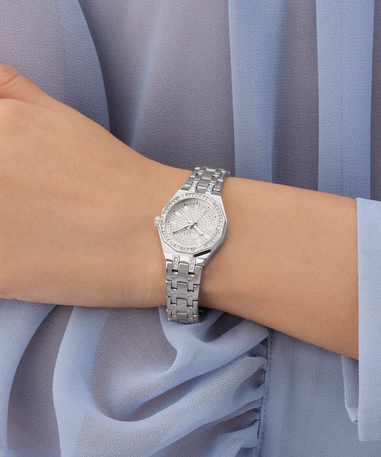 GUESS Ladies Pixie Silver Tone Analog Watch - GW0931L1