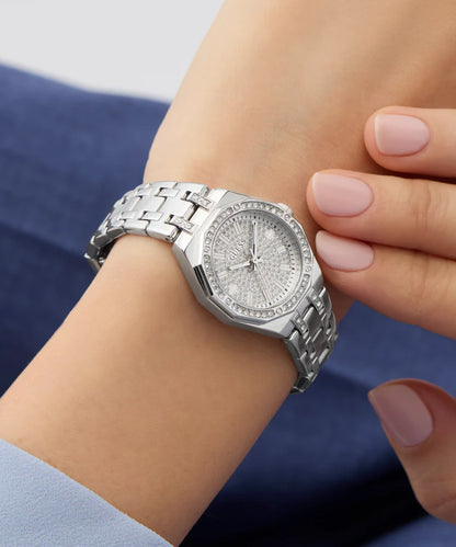 GUESS Ladies Pixie Silver Tone Analog Watch - GW0931L1