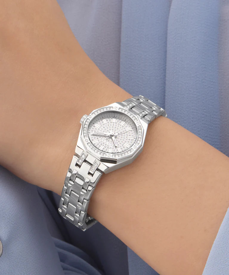 GUESS Ladies Pixie Silver Tone Analog Watch - GW0931L1