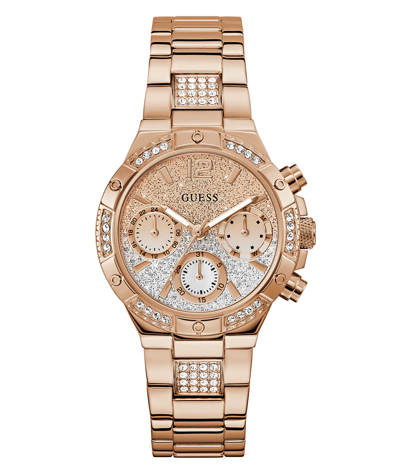 GUESS Ladies Rose Gold Tone Multi-function Watch - GW0950L4