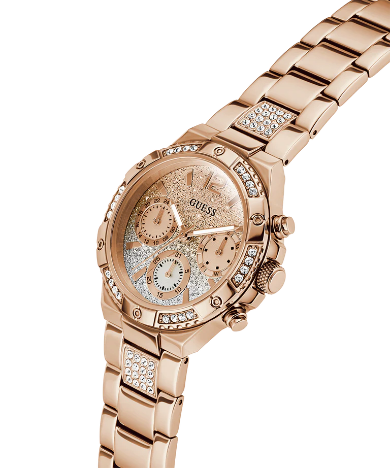 GUESS Ladies Rose Gold Tone Multi-function Watch - GW0950L4