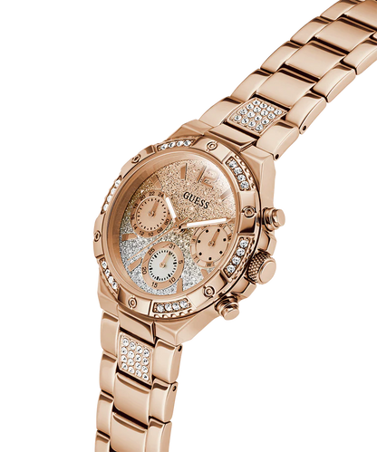 GUESS Ladies Rose Gold Tone Multi-function Watch - GW0950L4