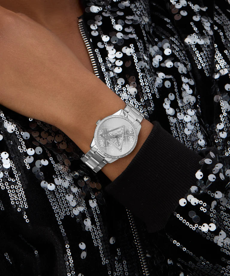 GUESS Ladies Silver Tone Analog Watch - GW0987L1