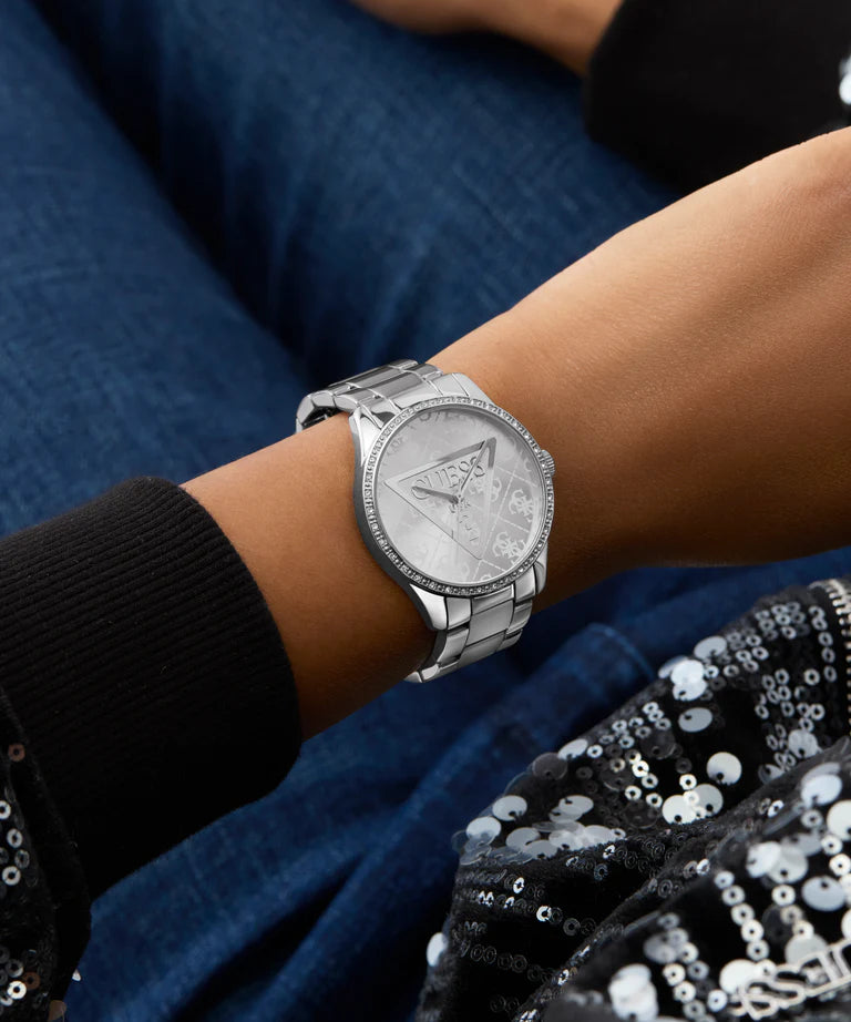 GUESS Ladies Silver Tone Analog Watch - GW0987L1