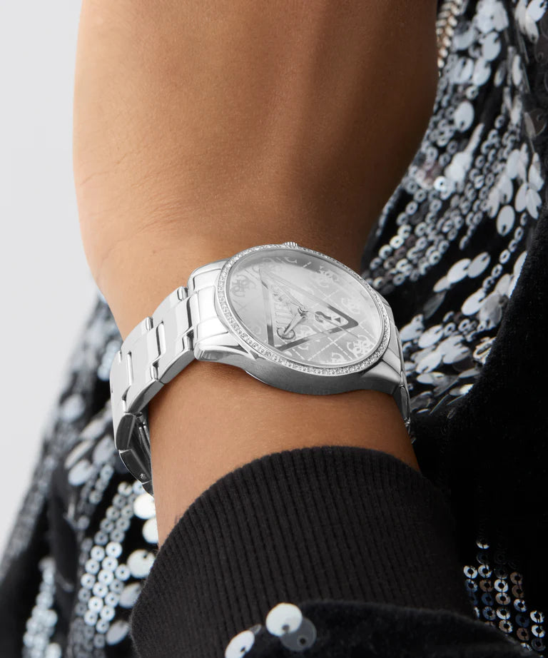 GUESS Ladies Silver Tone Analog Watch - GW0987L1