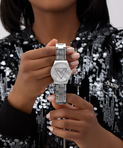 GUESS Ladies Silver Tone Analog Watch - GW0987L1