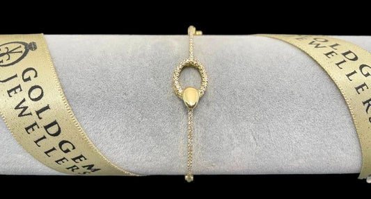 18ct Yellow Gold Geometric Diamond Bracelet