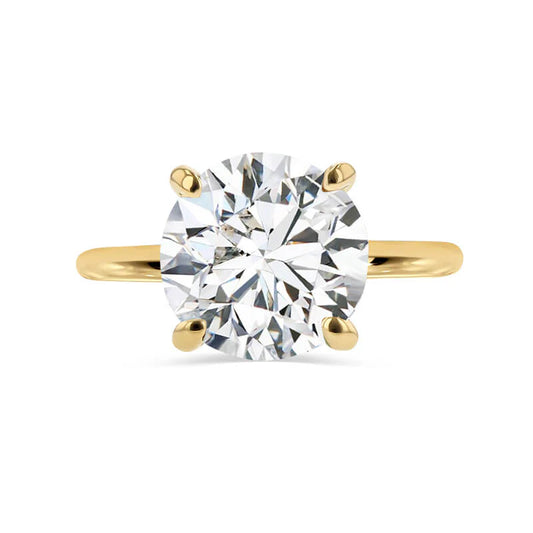 18ct Gold Lab Grown Diamond Solitaire  Ring – 5ct ROUND