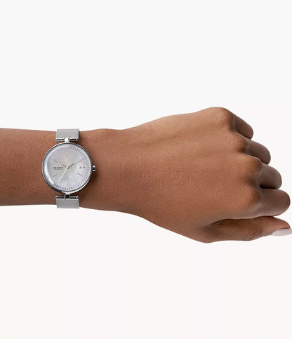 Skagen Karolina Solar-Powered Silver-Tone Steel Mesh Watch - SKW2979