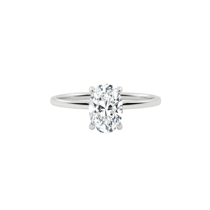 1ct Lab Grown Oval Diamond Solitaire Ring