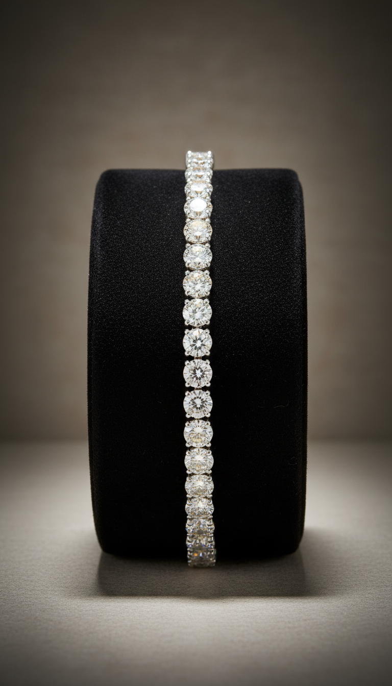 Platinum Mist Diamond Tennis Bracelet