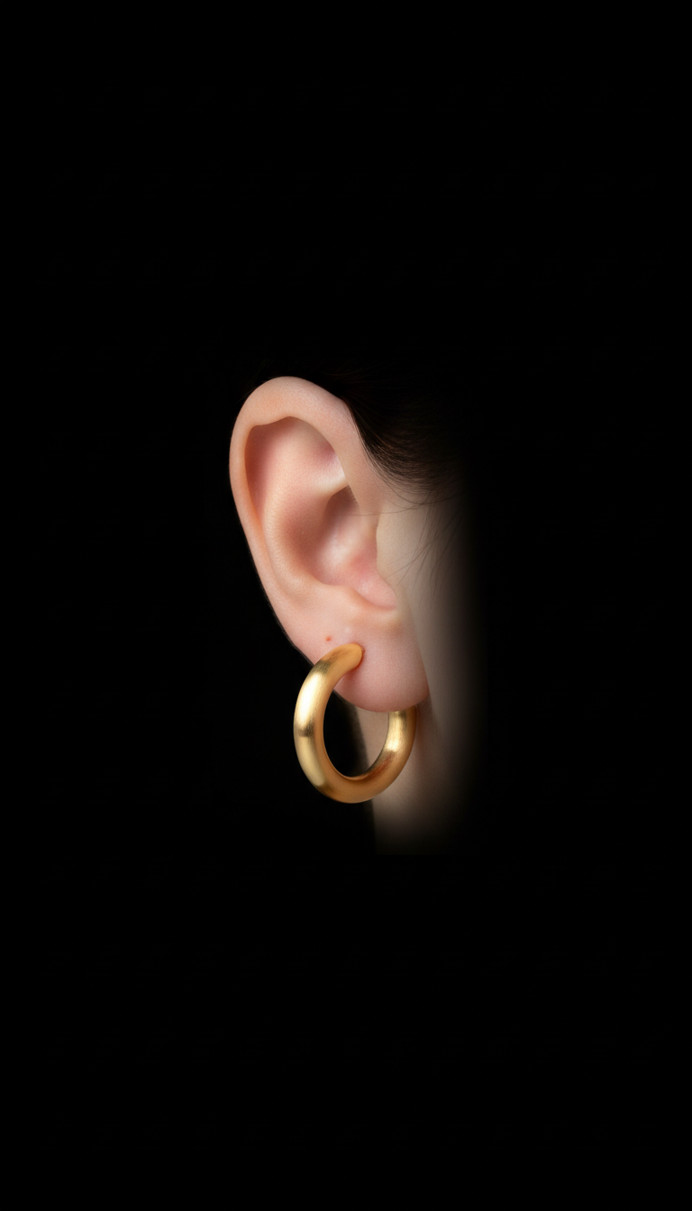 Classic 18ct gold hoop earrings