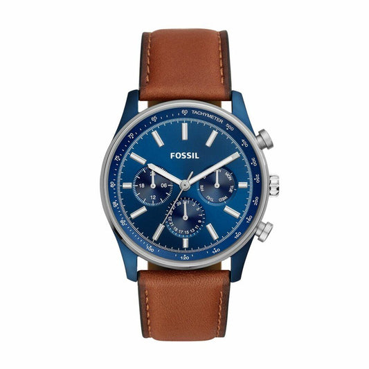 Fossil Men's Sullivan Multifunction Brown Leather Watch - BQ2512