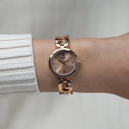 GUESS Ladies Rose Gold Tone Analog Watch - GW0759L3