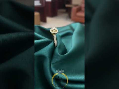 18ct Yellow Gold Natural Diamond Ring