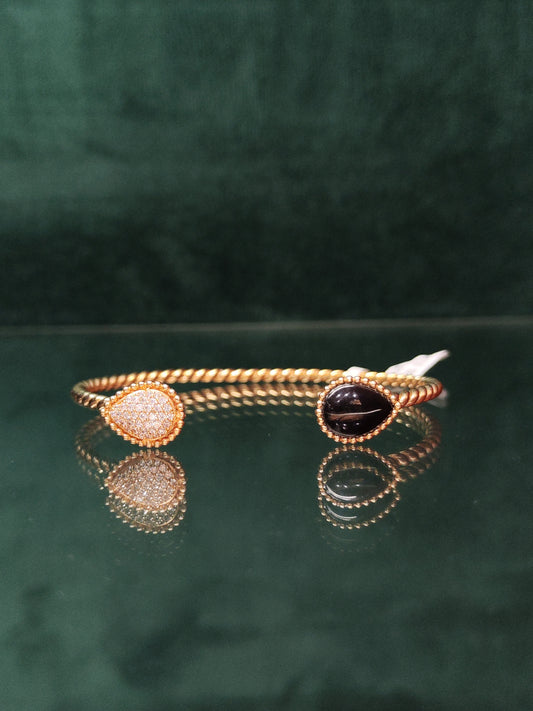 18ct Yellow Gold Solid Branded Cubic Zirconia Bracelet