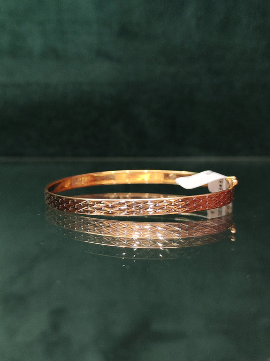 18ct Gold 2 Tone Solid Bracelet