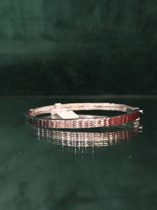 18ct White Gold Solid Bracelet