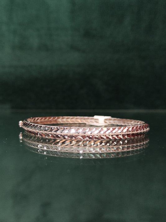 18ct White Gold Solid Bracelet