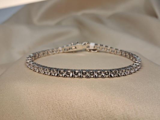 Silver 925 Cubic Zirconia Tennis Bracelet 3mm