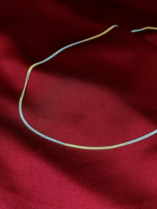 18CT 2 Tone Chain