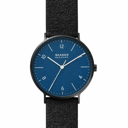 Skagen Men's Aaren Naturals Black Leather Alternative Made Watch - SKW6727